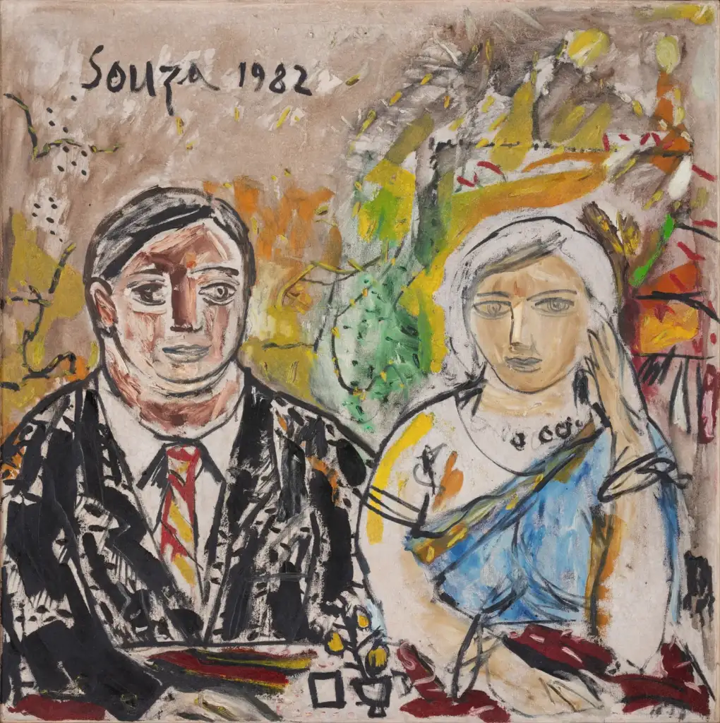 13 Must-See Art Exhibitions in India This November 5 Francis Newton Souza Double PortraitRavi and UmaJain 1982 Oil on canvas 36by36inches by Dhoomimal Gallery