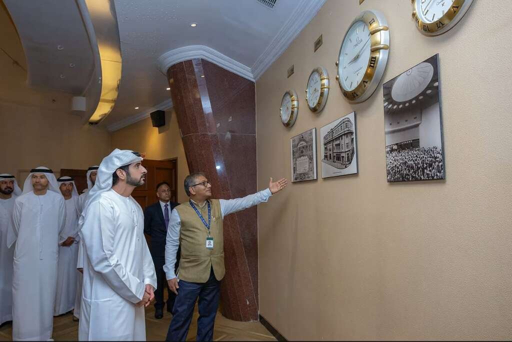Sheikh Hamdan Marks Visit to Bombay Stock Exchange, Rings Opening Bell During India Tour